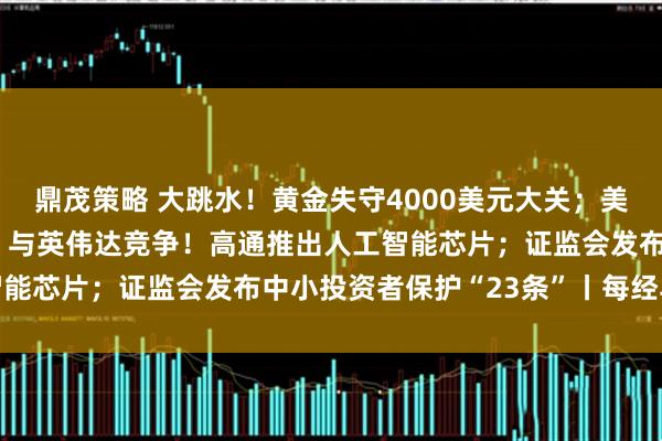 鼎茂策略 大跳水!黄金失守4000美元大关;美股又新高,中概股爆发;与英伟达竞争!高通推出人工智能芯片;证监会发布中小投资者保护“23条”丨每经早参